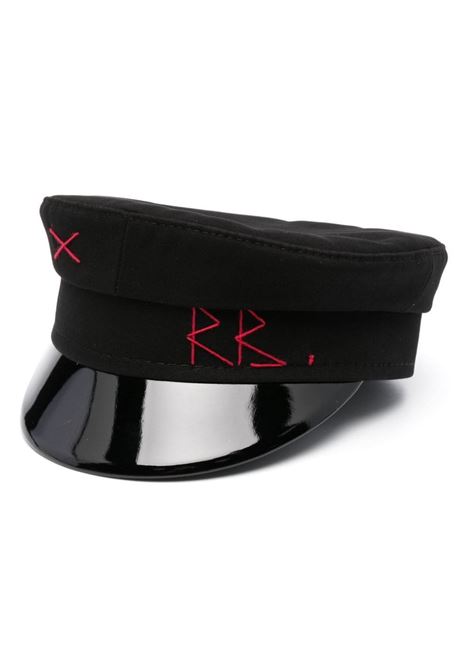 Black embroidered baker boy hat Ruslan Baginskiy - women